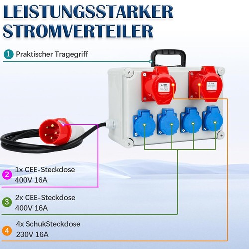 16a baustromverteiler - 16a,